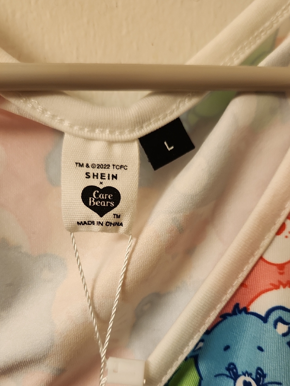 Shein × Care Bears Rainbow Multicolor Logo Elastic Crop Top Size L - Picture 5 of 7